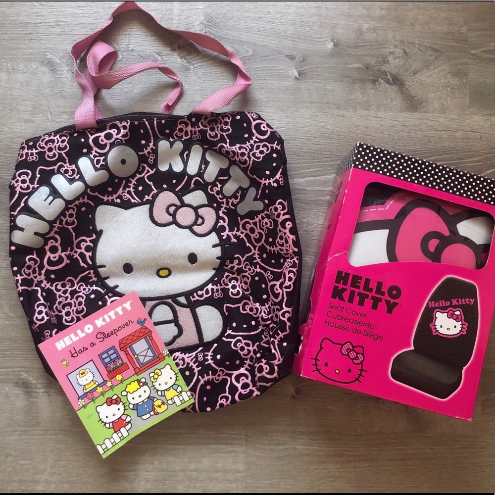 Bundle sell ! Hello kitty book, bag & seat cover!